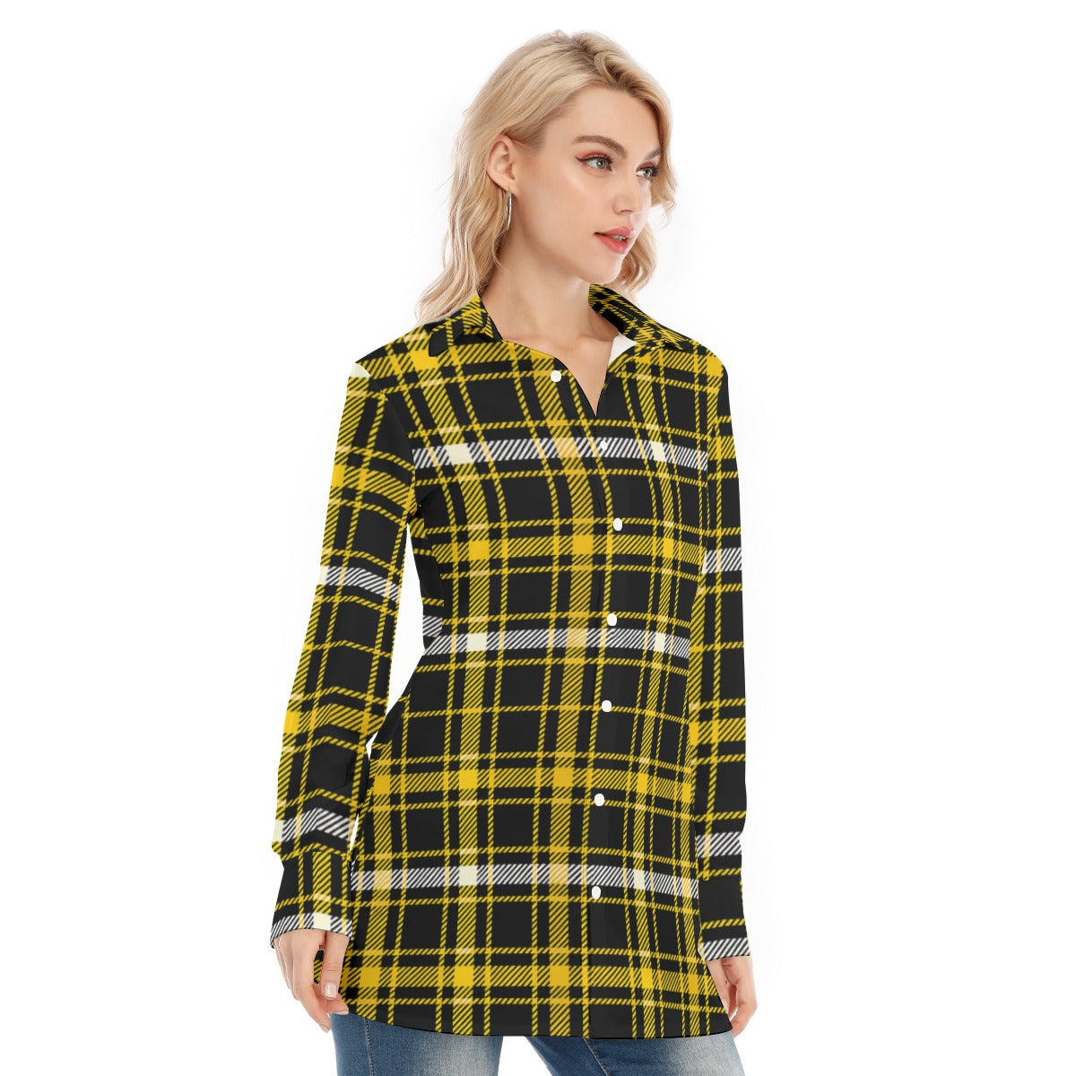 Missouri Tartan Plaid Tigers  Women's Long Shirt