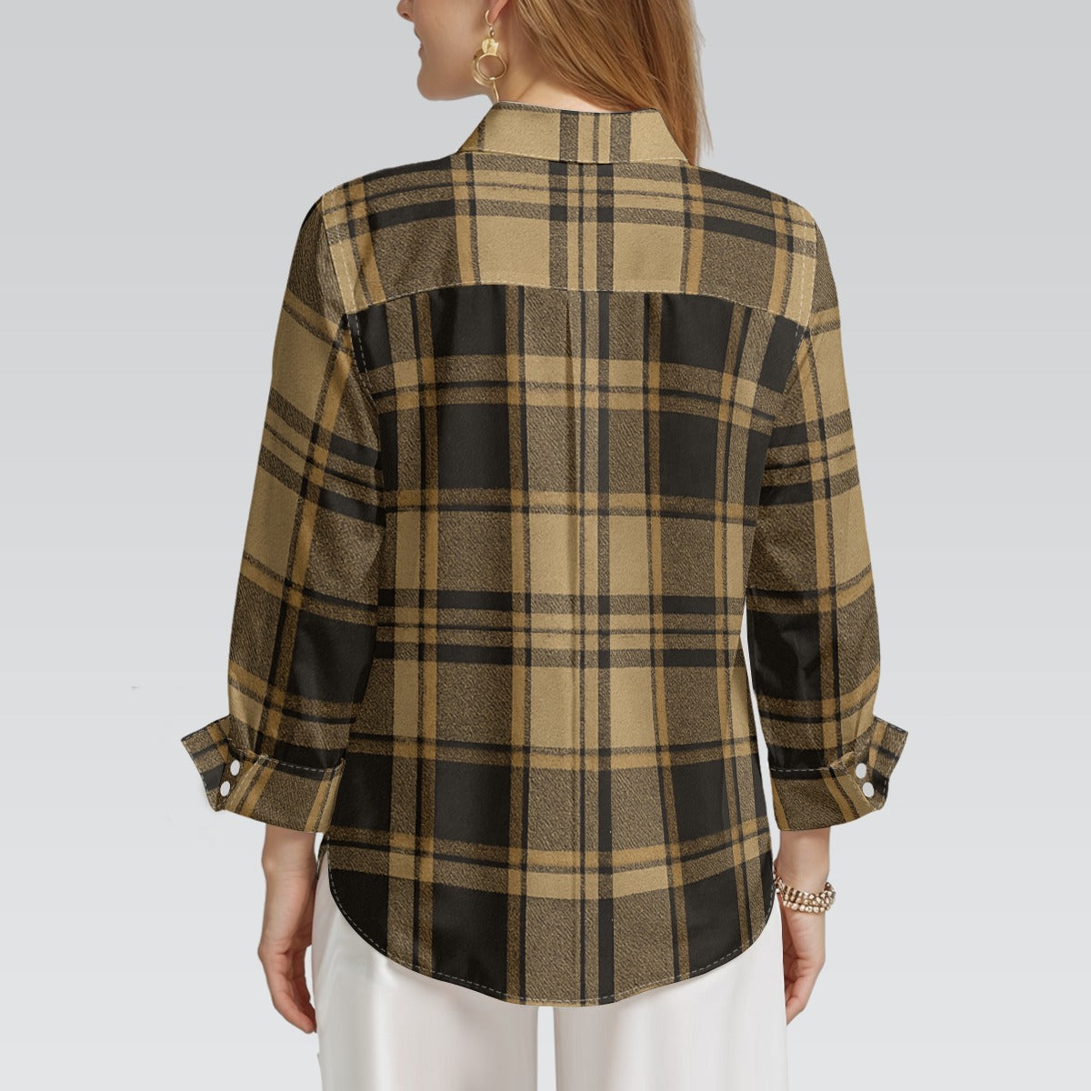Colorado Tartan Plaid Women's 3/4 Sleeve Shirt