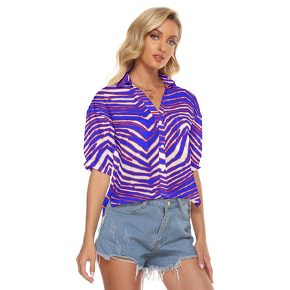 Buffalo Bills Zubaz Women's V-neck Shirts