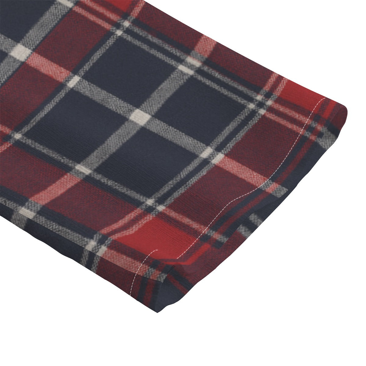 Mississippi Tartan Plaid Ole Miss Rebels Women's Chiffon Shirt With Elbow Sleeve