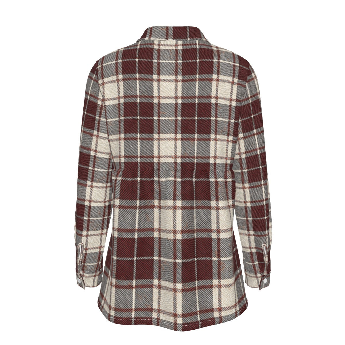 Oklahoma Tartan Plaid Sooners Women's Elastic-Back Shirt