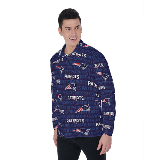 New England Football Game Day All-Over Print Men's Long Sleeve Shirt