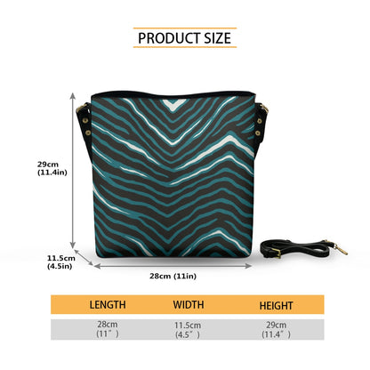 Philadelphia Football Game Day Minimalist Square Crossbody Bucket Bag