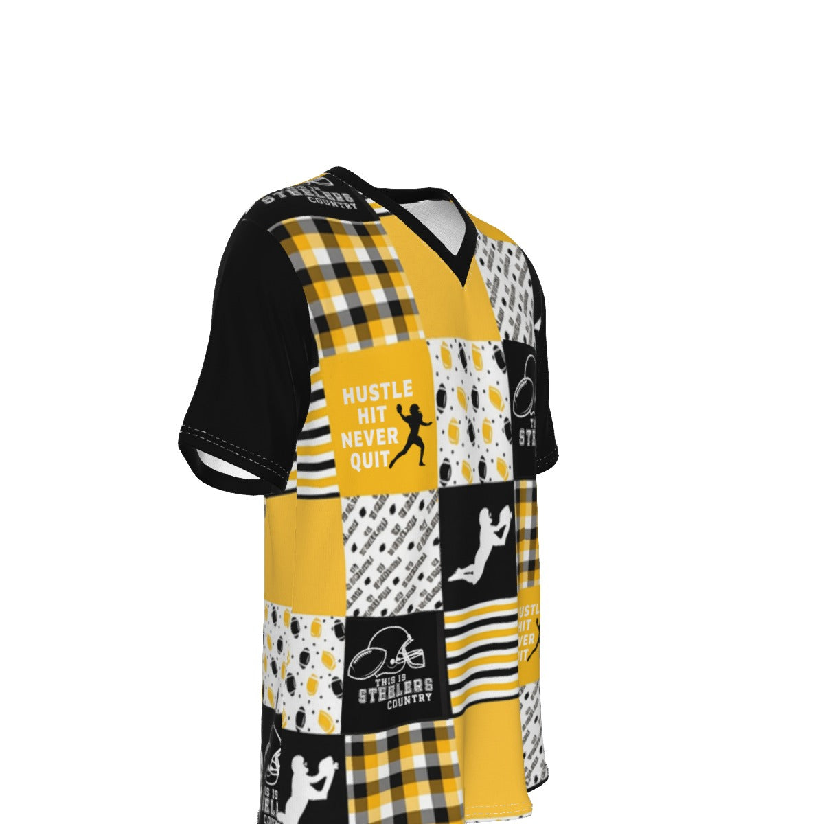 Pittsburgh Steelers Eco-friendly All-over Print Unisex V-neck T-Shirt