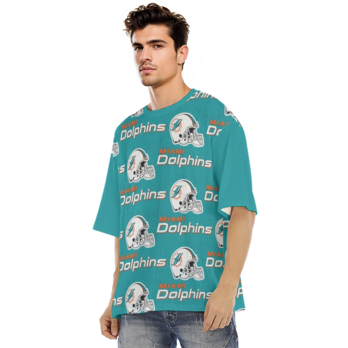 Miami Football Game Day All-Over Print Men's Raglan Short Sleeve T-Shirt|180GSM COTTON