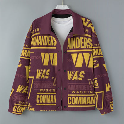 Washington Commanders Men's Casual Lapel Jacket