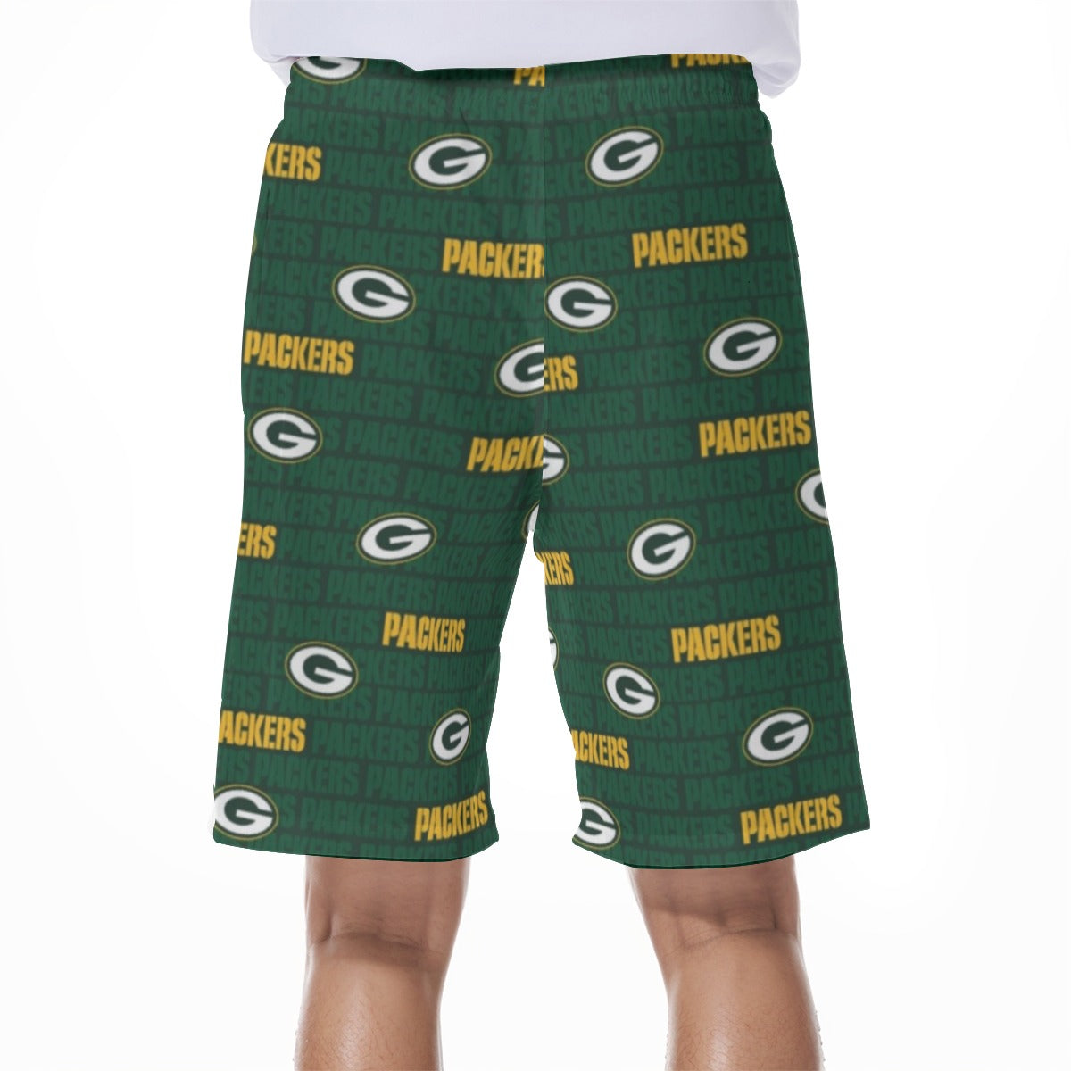Green Bay Football Game Day All-Over Print Men's Beach Shorts