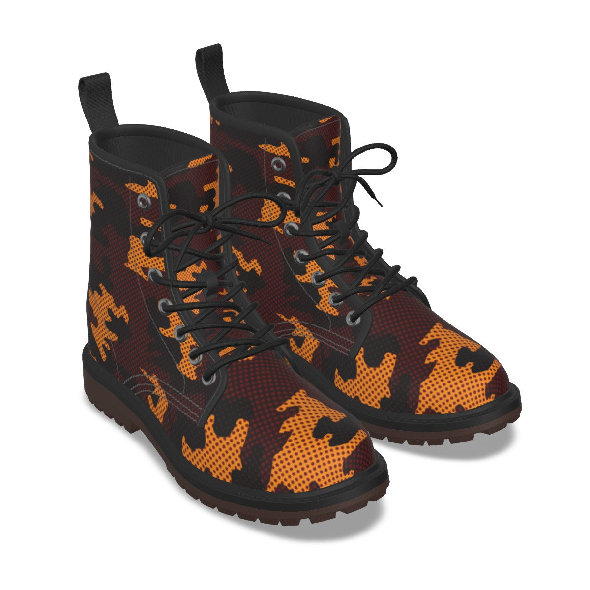 Urban Legend Minnesota Maroon and Gold Camo Martin Short Boots – Golden Gophers-Inspired Streetwear