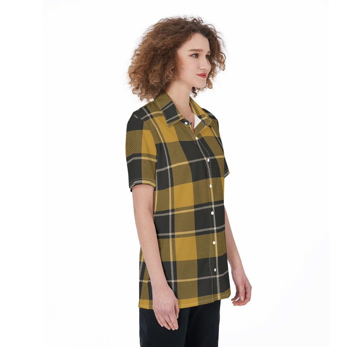 Georgia Yellow Jackets Tartan Plaid Women's Shirt
