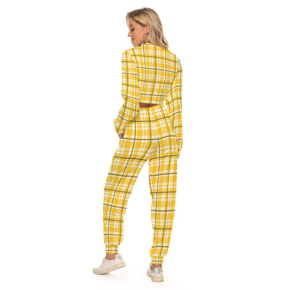 All-Over Print Women's Crop Sweatshirt Suit