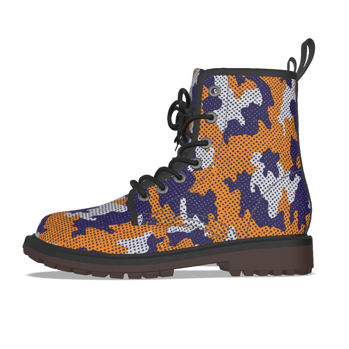 Urban Legend Louisiana Purple and Gold Camo Martin Short Boots – Tigers-Inspired College Streetwear