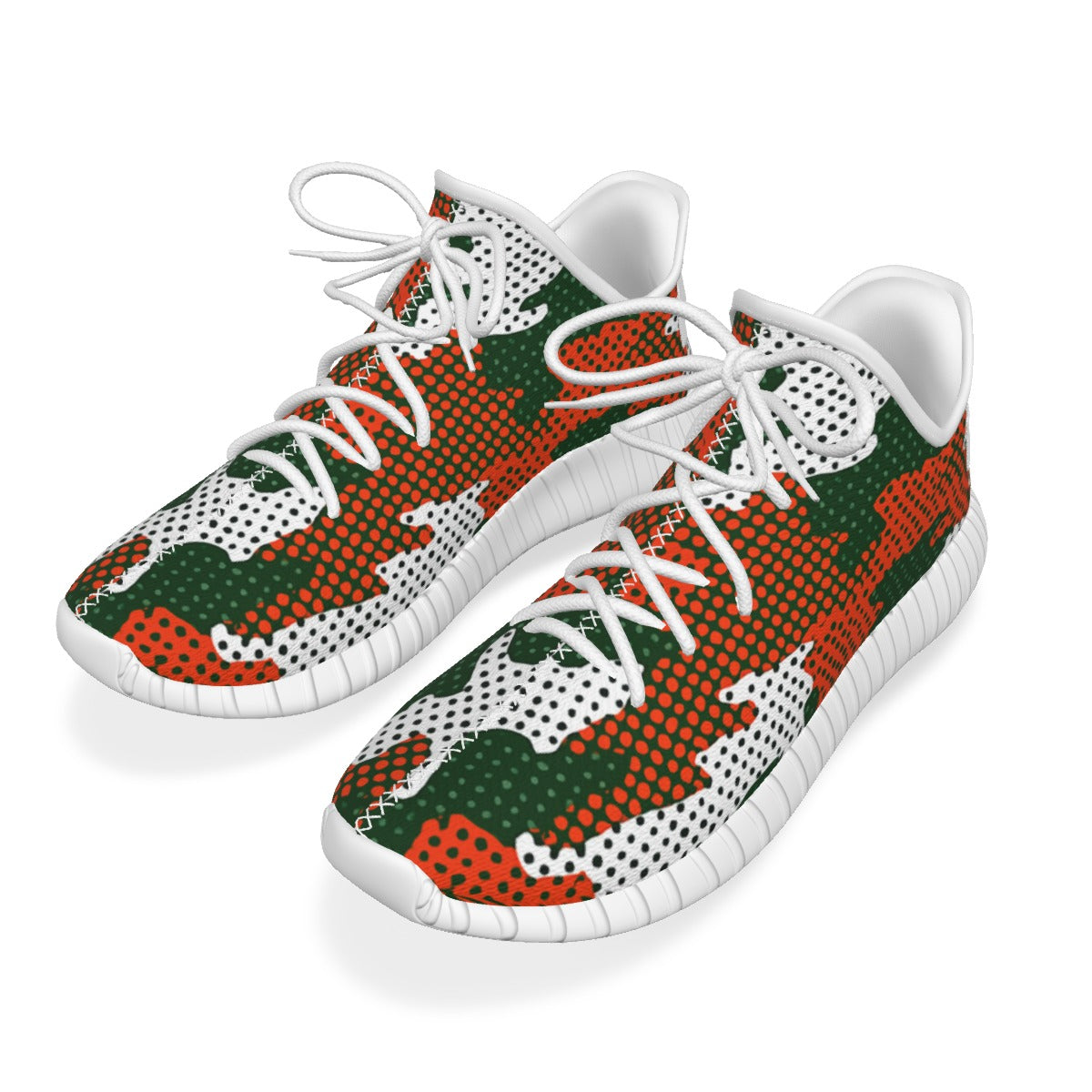 Urban Legend Miami Hurricanes Orange Green White Camo Coconut Sneakers Shoes