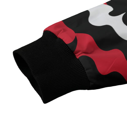 Atlanta Falcons Camo Fleece Bomber Jacket – Black, Red and White NFL Streetwear
