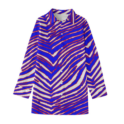 Buffalo Bills Zubaz Women's Long Shirt |115GSM Cotton poplin