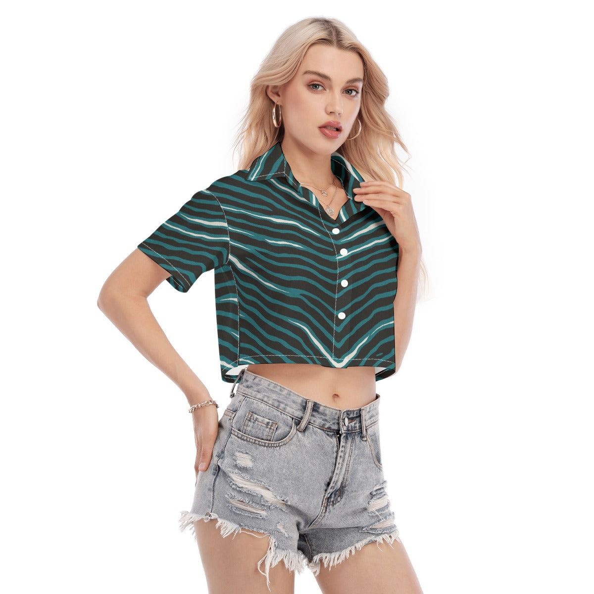 Philadelphia Football Game Day All-Over Print Women's Cropped Shirt