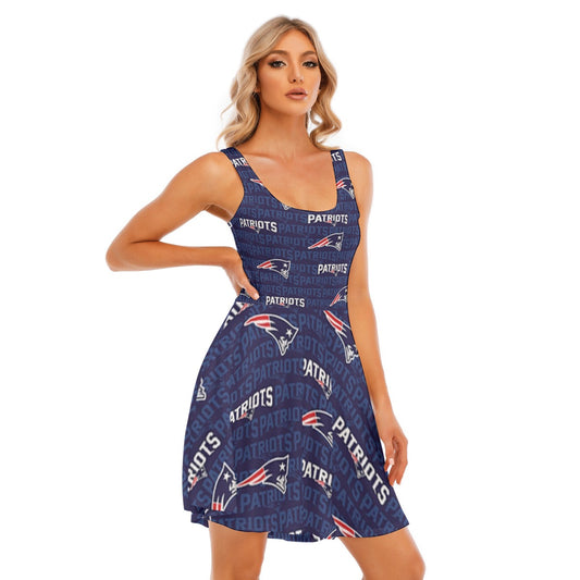 New England Football Game Day All-Over Print Women's Tank Vest Dress