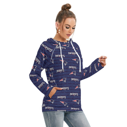 New England Football Game Day All-Over Print Women's Hoodie With Double Hood