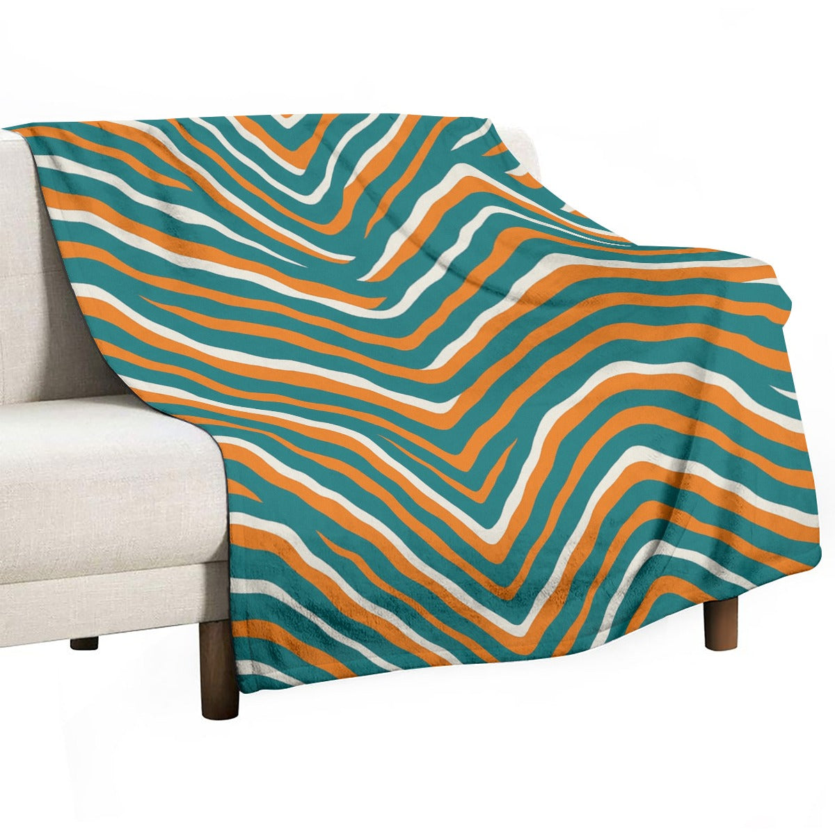 Miami Football Game Day Single-Side Printing Flannel Blanket