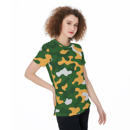 Green Bay Football Game Day All-Over Print Round Neck T-Shirt