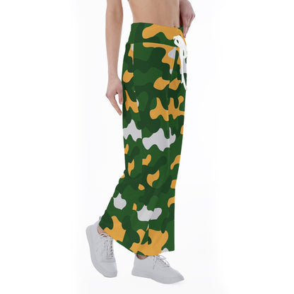 Green Bay Football Game Day All-Over Print Women's High-waisted Straight-leg Trousers