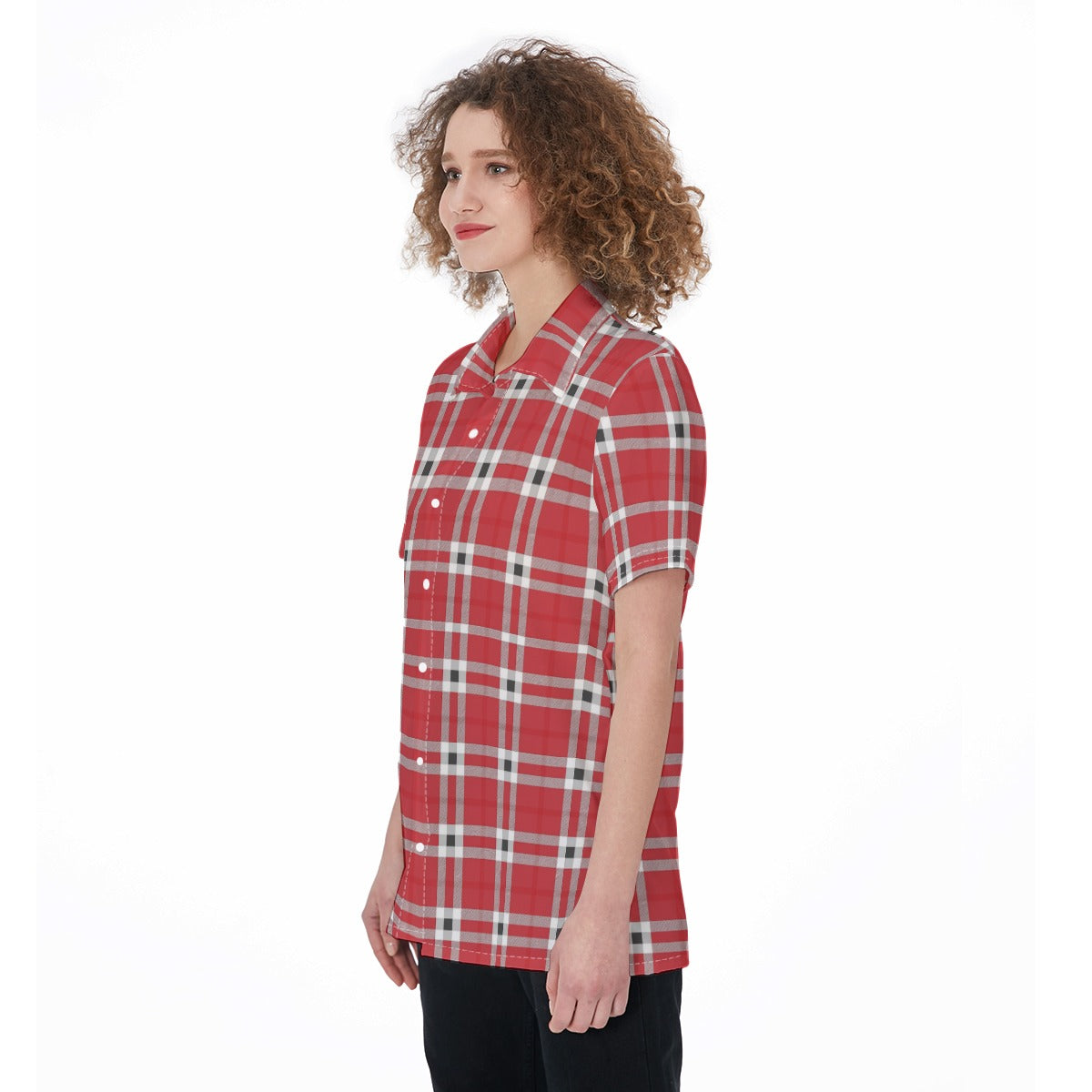Houston Tartan Plaid Cougars Women's Shirt