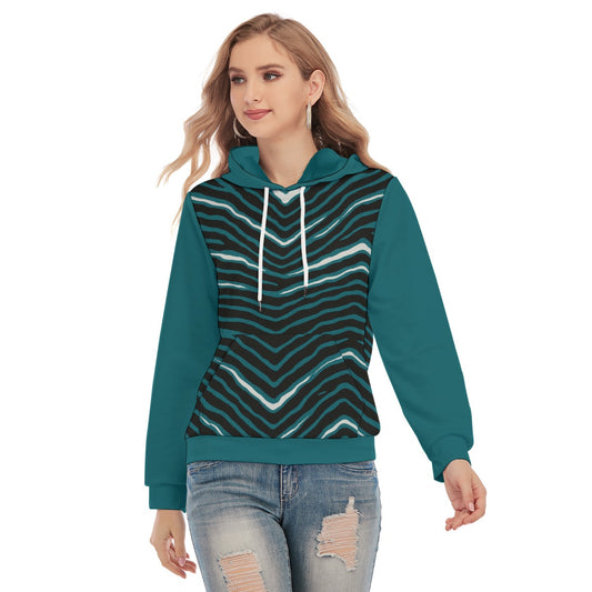 Philadelphia Football Game Day All-Over Print Women's Slim Pullover Hoodie