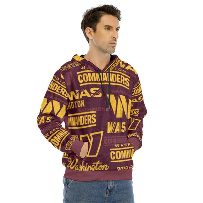 Washington Commanders Men's Pullover Hoodie | Velvet