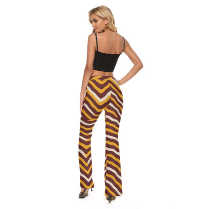 Washington Commanders Women's High Elastic Flare Pants
