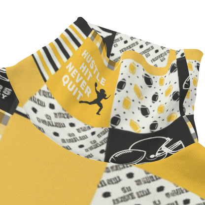 Pittsburgh Steelers All-Over Print Unisex Turtleneck Knitted Fleece Sweater