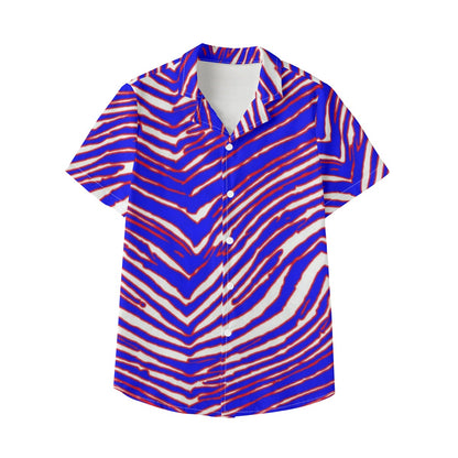 Buffalo Bills Zubaz Kid's Hawaiian Vacation Shirt | 115GSM Cotton poplin
