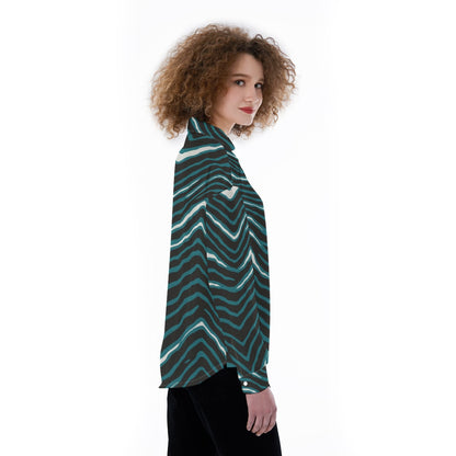 Philadelphia Football Game Day All-Over Print Women's Satin Shirt
