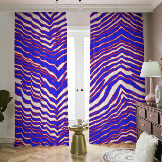 Buffalo Bills Zubaz Blackout Curtains with Hooks | 265(gsm)