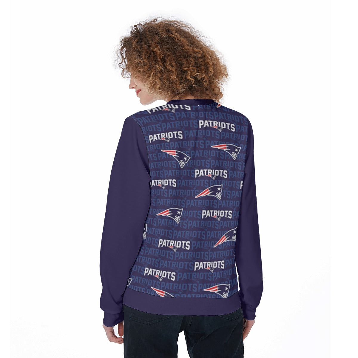 New England Football Game Day All-Over Print Women's Loose Sweatshirt
