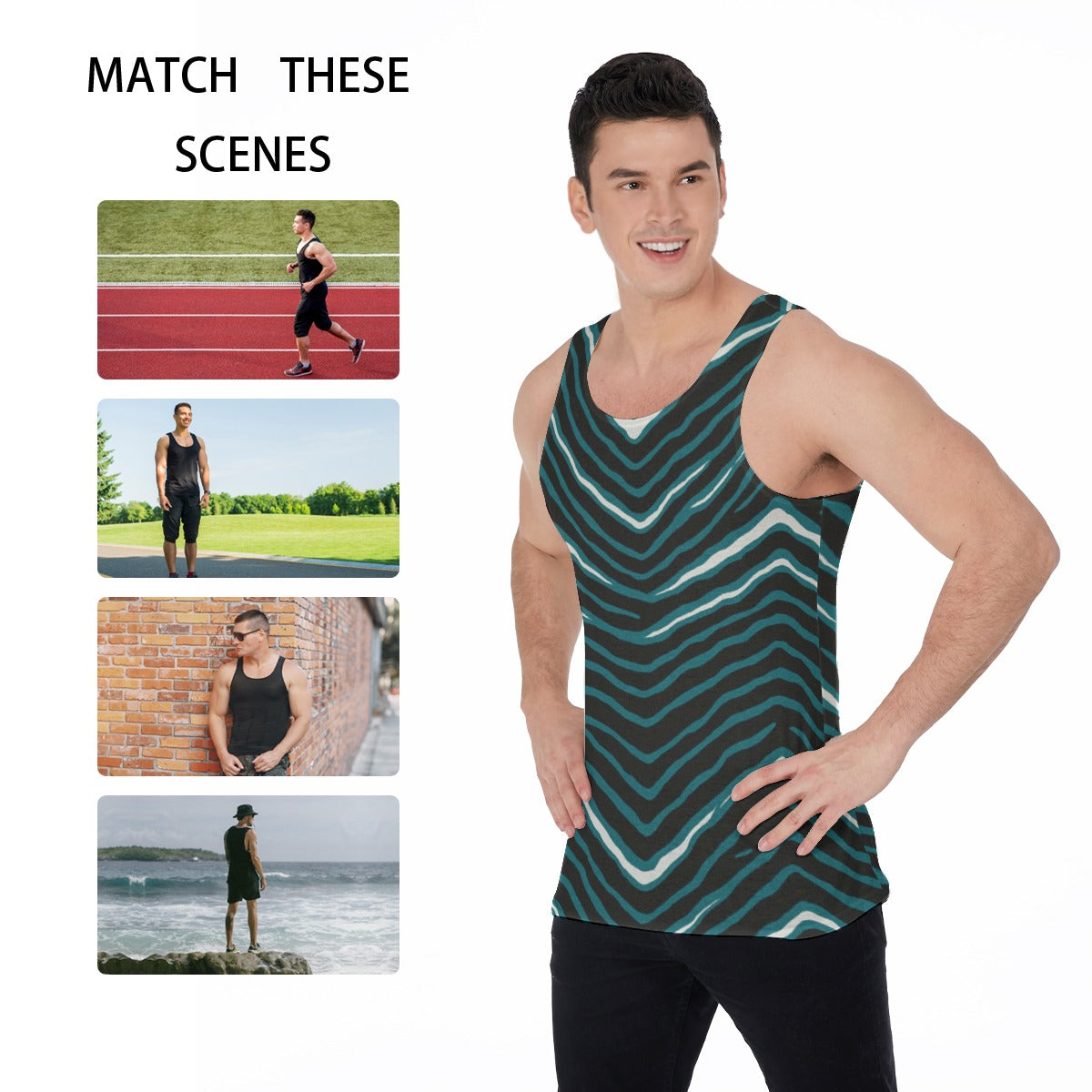 Philadelphia Football Game Day All-Over Print Men's Tank Top