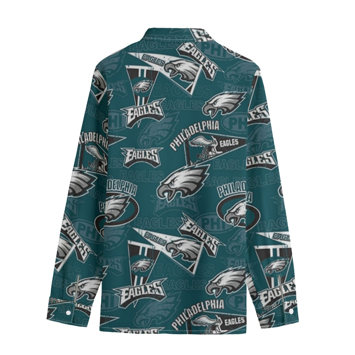 Philadelphia Football Game Day All-Over Print Men's Lapel Collar Shirt With Concealed Placket |115GSM Cotton poplin