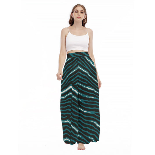 Philadelphia Football Game Day All-Over Print Women's High Waist Wide Leg Trousers