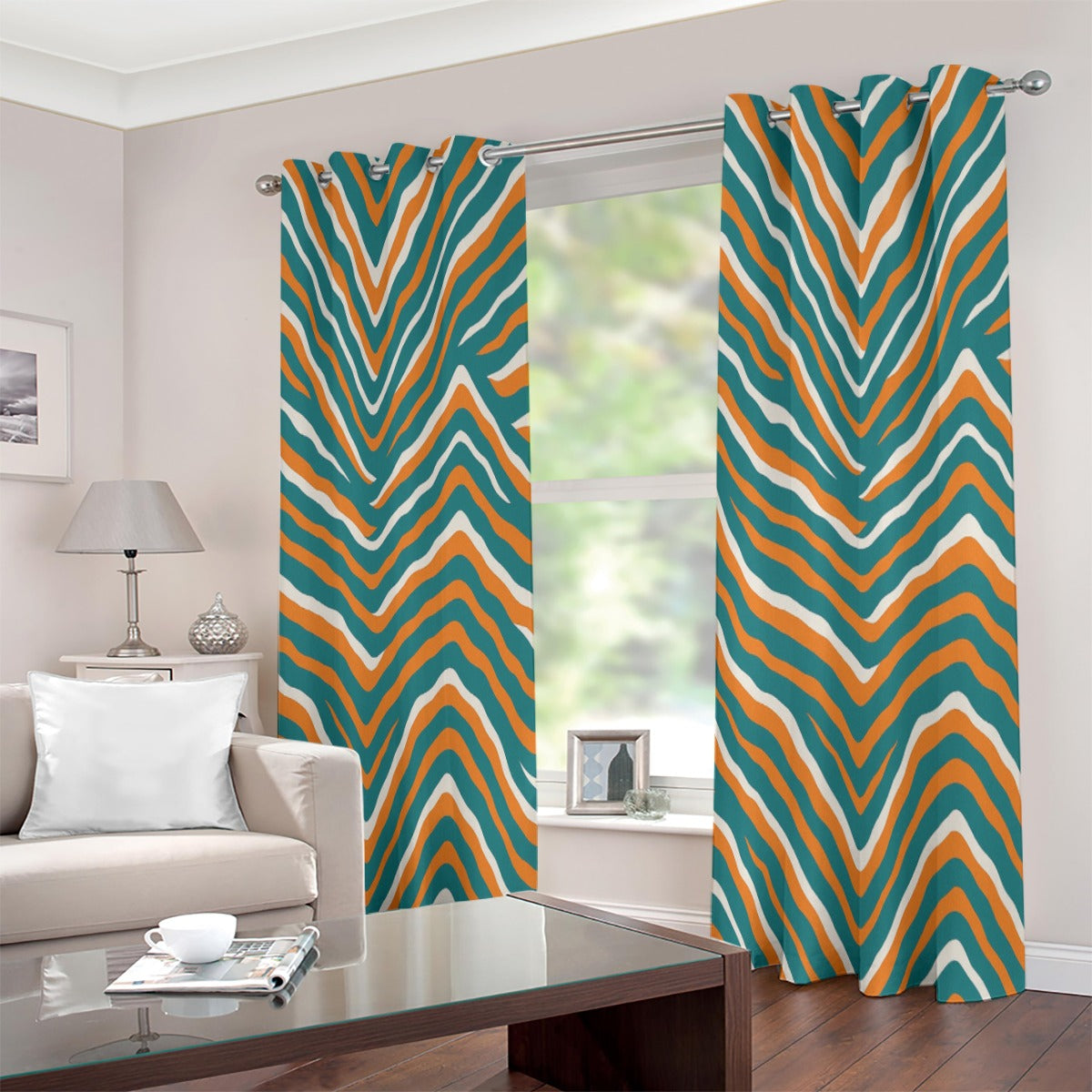 Miami Football Game Day Grommet Curtains (Large Size)