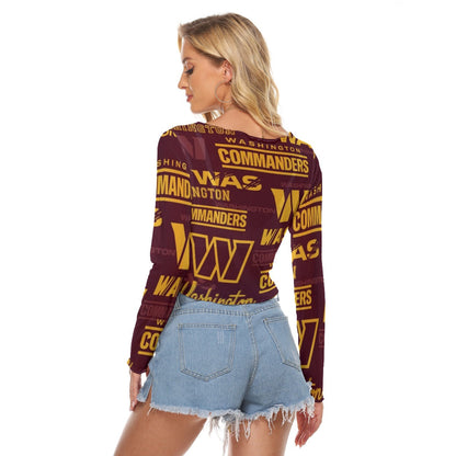 Washington Commanders Women's Mesh Long Sleeves T-shirt
