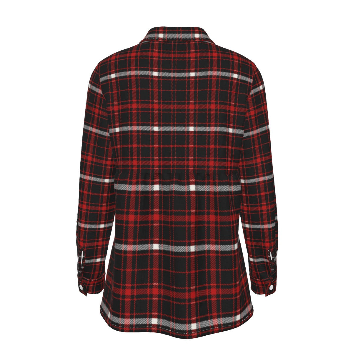 Nebraska Tartan Plaid Cornhuskers Women's Elastic-Back Shirt