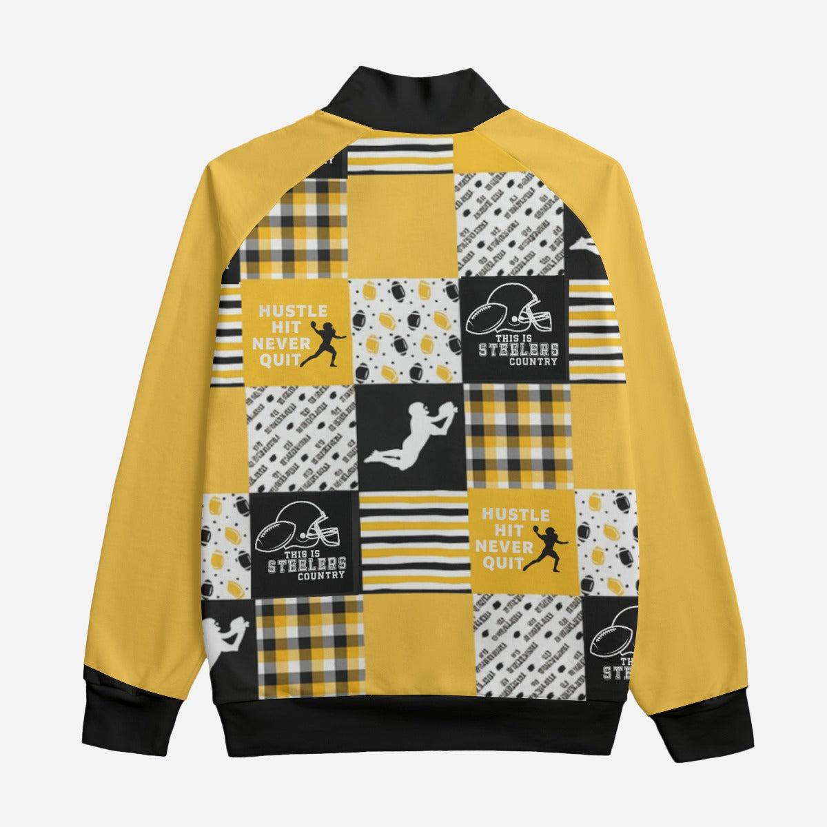 All-Over Print Unisex Stand Up Collar Jacket With Raglan Sleeve | 310GSM Cotton