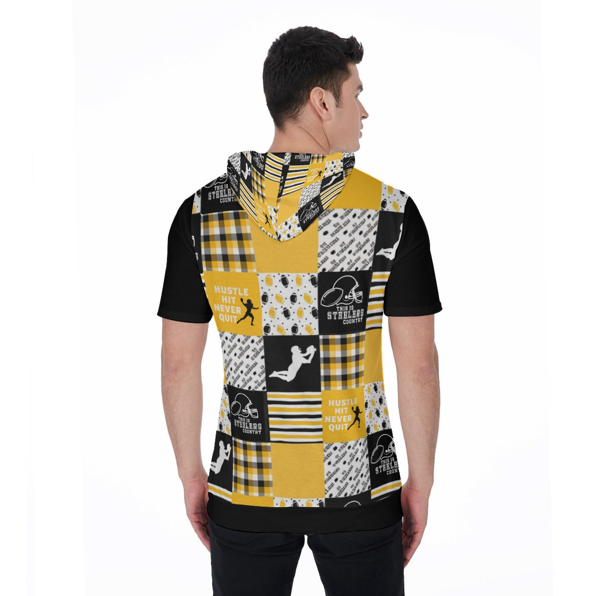 All-Over Print Men's Short Sleeve Hoodie T-Shirt