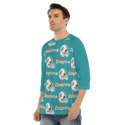 Miami Football Game Day All-Over Print Men's O-neck Raglan Sleeve T-shirt