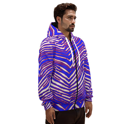 Buffalo Bills Zubaz Unisex Pullover Hoodie With Zipper Closure | 310GSM Cotton