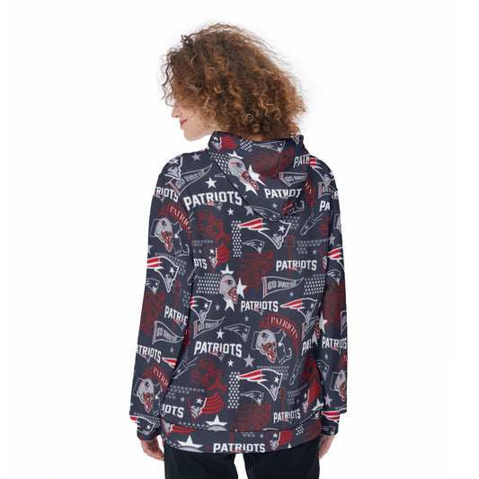 New England Football Game Day All-Over Print Women's Pullover Hoodie