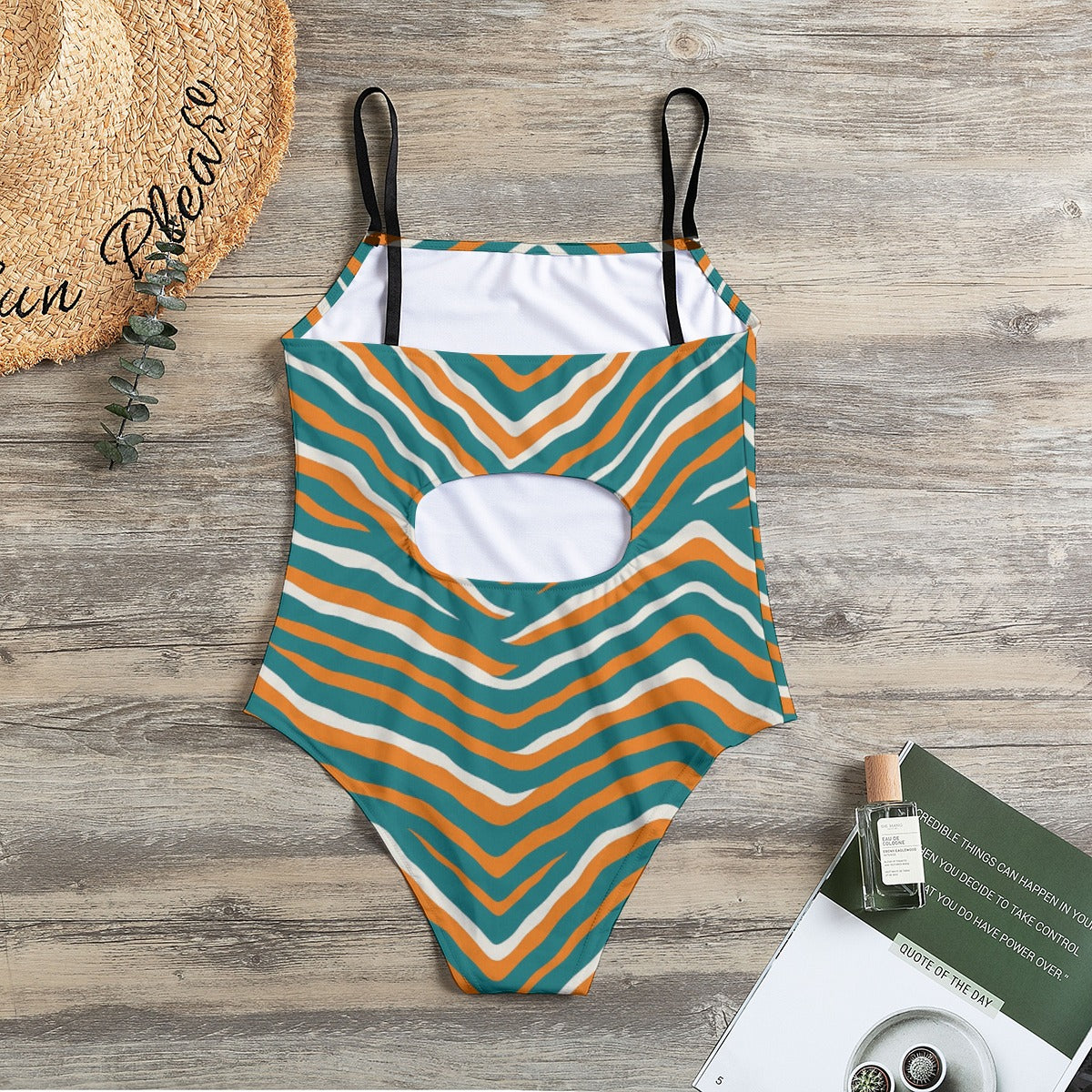 Miami Football Game Day All-Over Print Women's Halter Strap Swimsuit