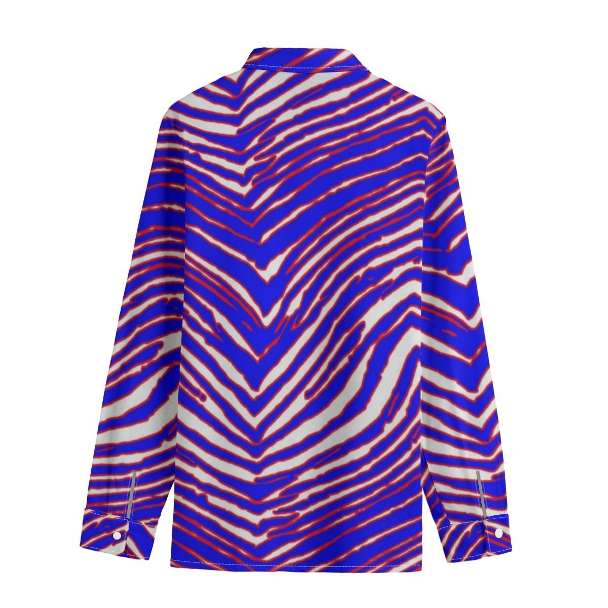 Buffalo Bills Zubaz Men's Lapel Collar Shirt With Concealed Placket |115GSM Cotton poplin
