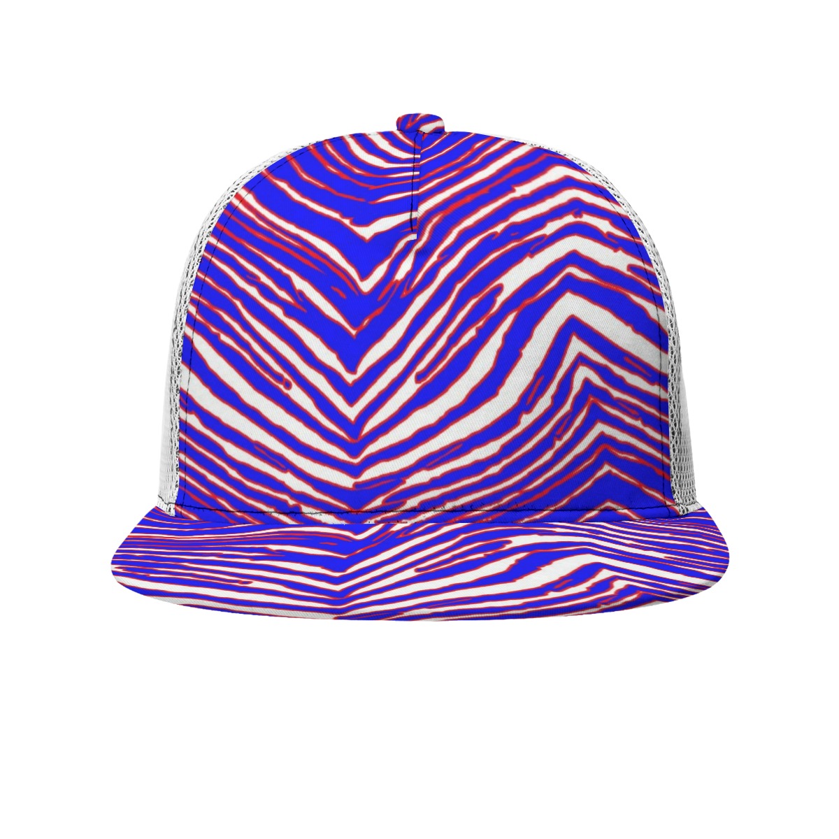 Buffalo Bills Zubaz Black Buckle Flat-brimmed Mesh Cap With Box