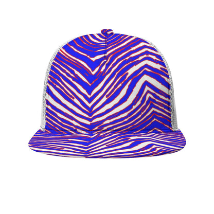 Buffalo Bills Zubaz Black Buckle Flat-brimmed Mesh Cap With Box