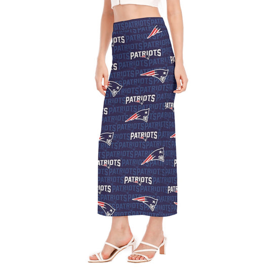 New England Football Game Day All-Over Print Women's Side Slit Skirt
