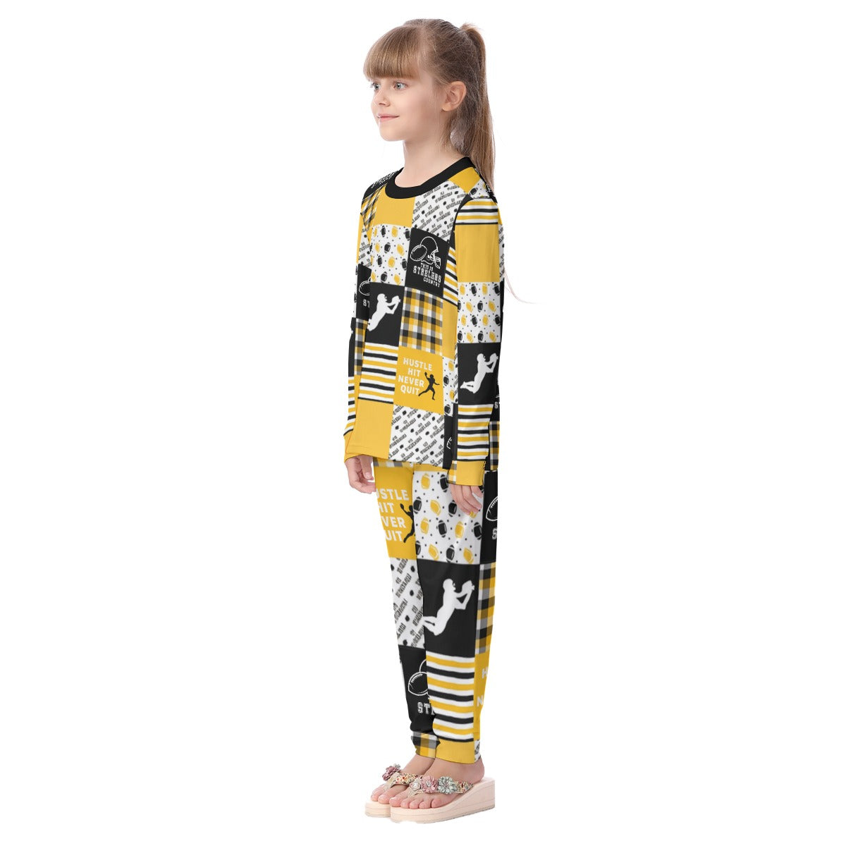 Pittsburgh Steelers All-Over Print Kid's Pajamas Set